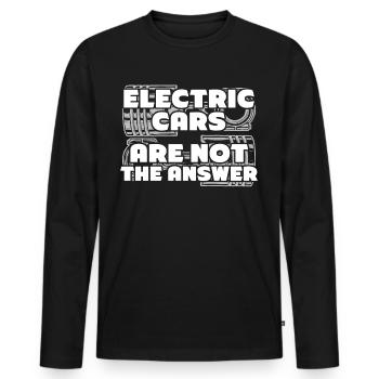 Mécanicien d’atelier Mécanicien Voiture - T-shirt manches longues Premium bio Homme - noir - Devant - Nico (187cm)