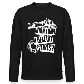 Mechanic Combustion Engines Mechanics - Men's Premium Organic Long Sleeve Shirt - black - Front - Nico (187cm)