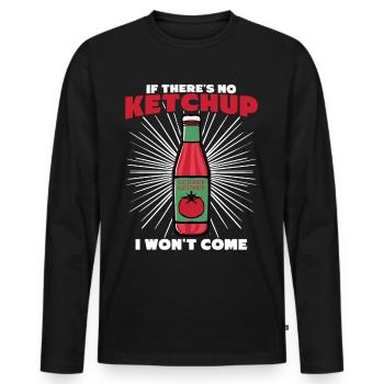 Tomato Ketchup with Tomatos - Männer Premium Bio Langarmshirt - Schwarz - Vorne - Nico (187cm)
