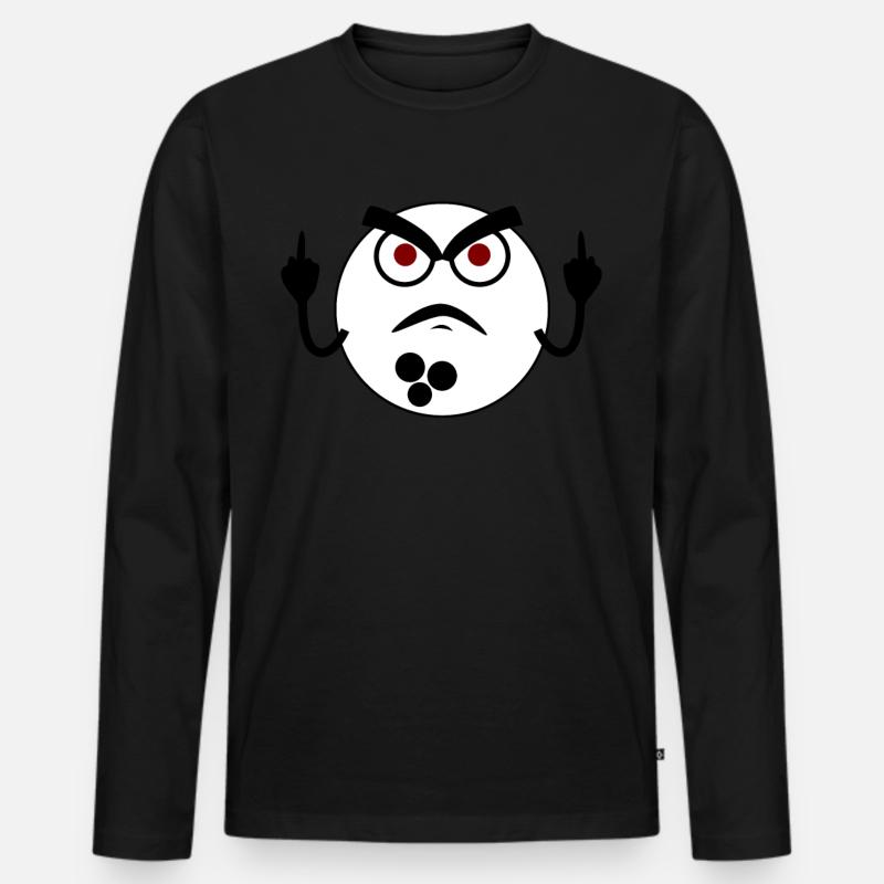 Grumpy Bowling Ball Bowling Pin - Männer Premium Bio Langarmshirt - Schwarz