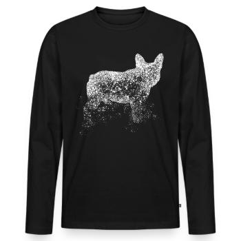 French Bulldog Bouledogue Français - Männer Premium Bio Langarmshirt - Schwarz - Vorne - Nico (187cm)
