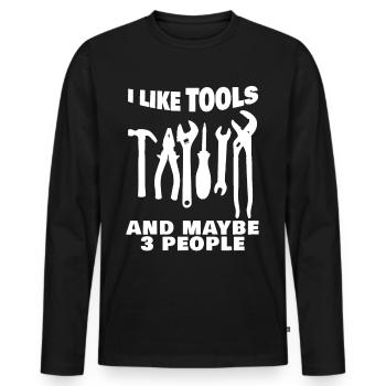 Craftsman Tools DIY Tool - Männer Premium Bio Langarmshirt - Schwarz - Vorne - Nico (187cm)