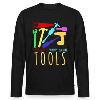 Craftsman Tools Tool DIY - Männer Premium Bio Langarmshirt - Schwarz - Vorne - Nico (187cm)