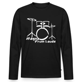 Batterie Tambour Tambour Tambour - T-shirt manches longues Premium bio Homme - noir - Devant - Nico (187cm)