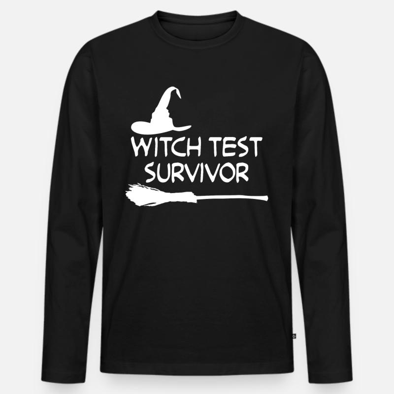 Witchcraft Witch Test Witch's Broom - Männer Premium Bio Langarmshirt - Schwarz
