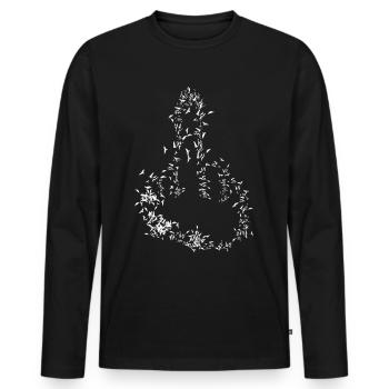 Middle Finger Birds Misanthrope - Männer Premium Bio Langarmshirt - Schwarz - Vorne - Nico (187cm)