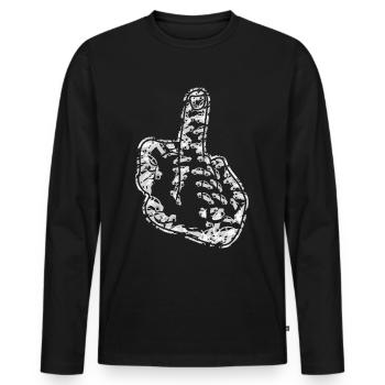 Middle Finger Car Misanthrope - Männer Premium Bio Langarmshirt - Schwarz - Vorne - Nico (187cm)