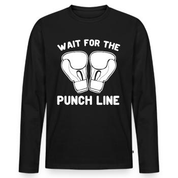 Gants de boxe Boxer - T-shirt manches longues Premium bio Homme - noir - Devant - Nico (187cm)