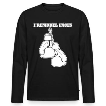 Gants de boxe Boxer Joke - T-shirt manches longues Premium bio Homme - noir - Devant - Nico (187cm)