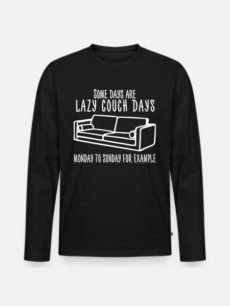 Couch Joke - Men's Premium Organic Long Sleeve Shirt - black