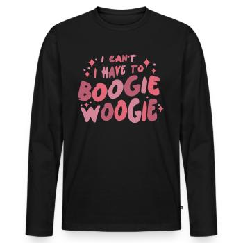 Boogie Woogie Retro Tanzen Swing - Männer Premium Bio Langarmshirt - Schwarz - Vorne - Nico (187cm)