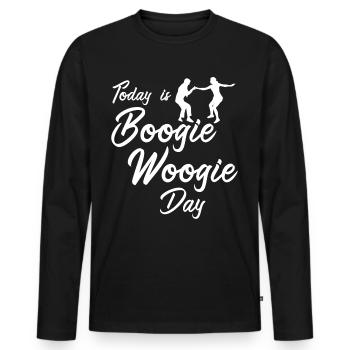 Swing Boogie Woogie Dance Dancing - Männer Premium Bio Langarmshirt - Schwarz - Vorne - Nico (187cm)