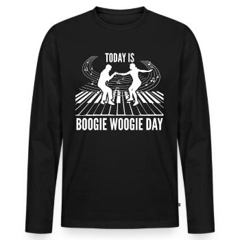 Dancing Swing Boogie Woogie Dance - Männer Premium Bio Langarmshirt - Schwarz - Vorne - Nico (187cm)