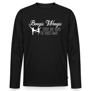 Boogie Woogie Dancer Swing Dancing - Männer Premium Bio Langarmshirt - Schwarz - Vorne - Nico (187cm)