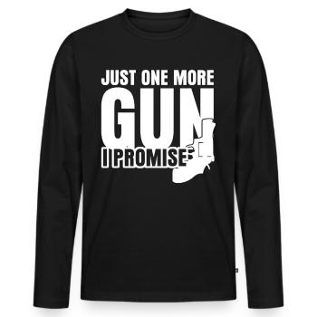 Armes à feu Pistolet Fusil Armes Arme à feu Pistolet - T-shirt manches longues Premium bio Homme - noir - Devant - Nico (187cm)
