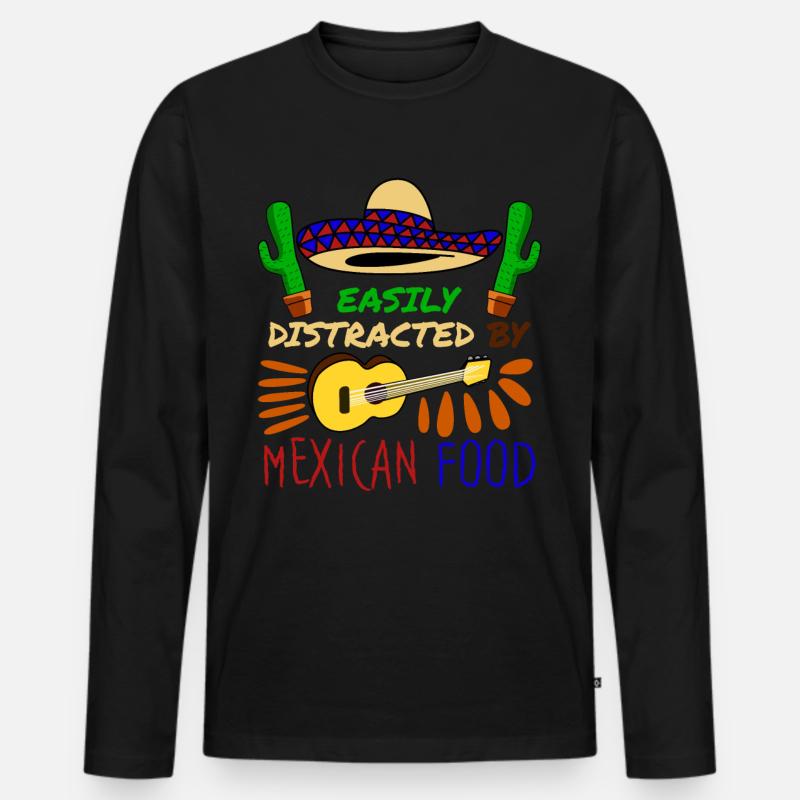 Mexico Mexican - Männer Premium Bio Langarmshirt - Schwarz