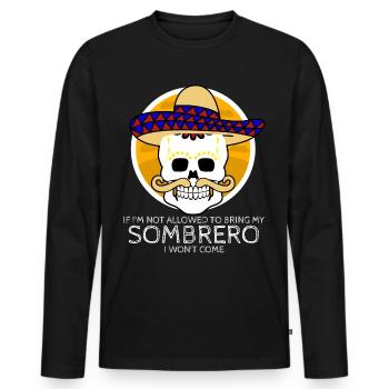 Sombrero Mexique Mexicains Mexicains - T-shirt manches longues Premium bio Homme - noir - Devant - Nico (187cm)