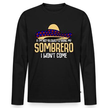 Mexique Sombrero Mexicains Mexicains - T-shirt manches longues Premium bio Homme - noir - Devant - Nico (187cm)