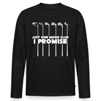 Club de golf Joueurs de golf Terrain de golf - T-shirt manches longues Premium bio Homme - noir - Devant - Nico (187cm)