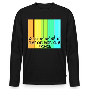 Golf Club Golf Players - Men's Premium Organic Long Sleeve Shirt - black - Front - Nico (187cm)