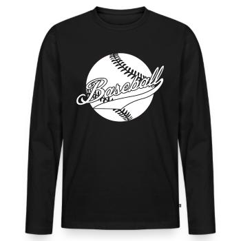 Baseball Bat Baseball Player - Men's Premium Organic Long Sleeve Shirt - black - Front - Nico (187cm)