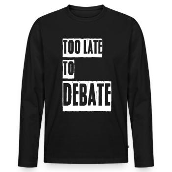 Discussion Debate Team Debating Club - Men's Premium Organic Long Sleeve Shirt - black - Front - Nico (187cm)