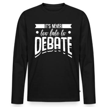 Rhetoric Debating Club Debate Team - Men's Premium Organic Long Sleeve Shirt - black - Front - Nico (187cm)