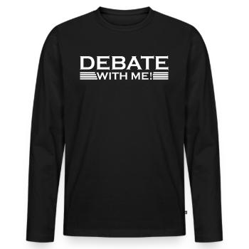 Debating Club Debate Team Rhetoric - Men's Premium Organic Long Sleeve Shirt - black - Front - Nico (187cm)