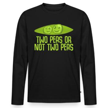 Two peas - Männer Premium Bio Langarmshirt - Schwarz - Vorne - Nico (187cm)