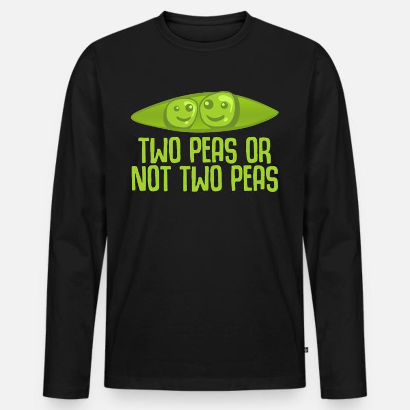 Two peas - Männer Premium Bio Langarmshirt - Schwarz