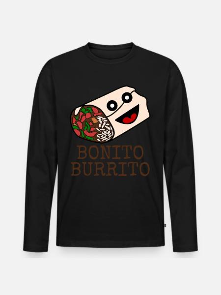 Burritos Bonito Burrito - Men's Premium Organic Long Sleeve Shirt - black
