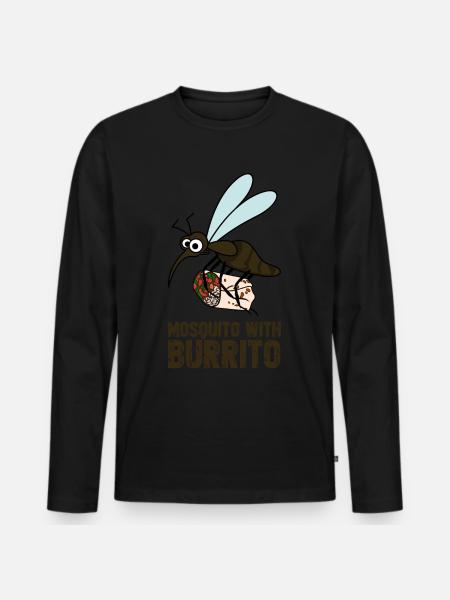Burritos Mosquito Burrito - Men's Premium Organic Long Sleeve Shirt - black