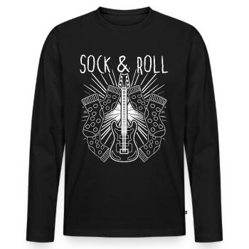 Winter Socks Music Sock Wool Socks - Men's Premium Organic Long Sleeve Shirt - black - Front - Nico (187cm)