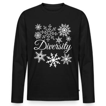 Snow Snowflakes Winter Snowflake - Männer Premium Bio Langarmshirt - Schwarz - Vorne - Nico (187cm)