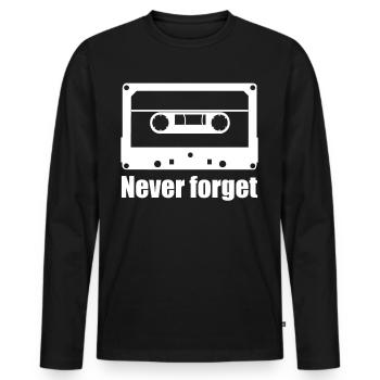 Cassettes 90s Mixtape 80s Cassette - Männer Premium Bio Langarmshirt - Schwarz - Vorne - Nico (187cm)