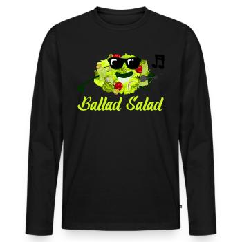 Singing Salad Salads Vegetables Vegan - Männer Premium Bio Langarmshirt - Schwarz - Vorne - Nico (187cm)