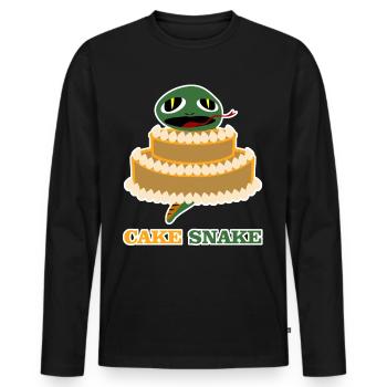 Serpent Reptiles Serpents - T-shirt manches longues Premium bio Homme - noir - Devant - Nico (187cm)