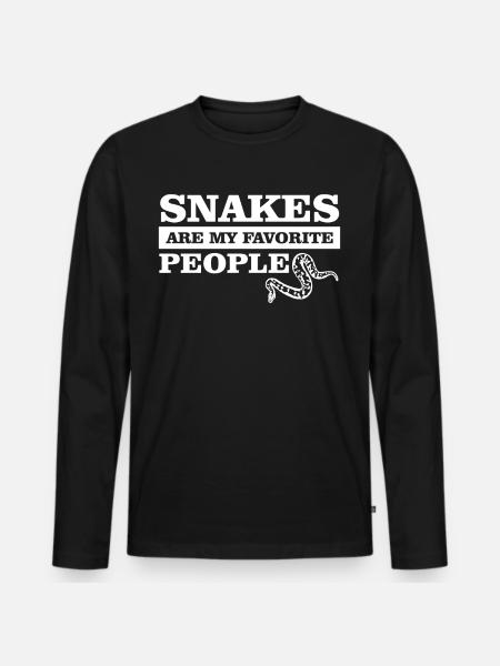 Snake Joke Reptiles Snakes - Men's Premium Organic Long Sleeve Shirt - black