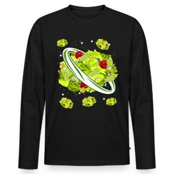 Salad Vegetarian Salads Vegan - Männer Premium Bio Langarmshirt - Schwarz - Vorne - Nico (187cm)