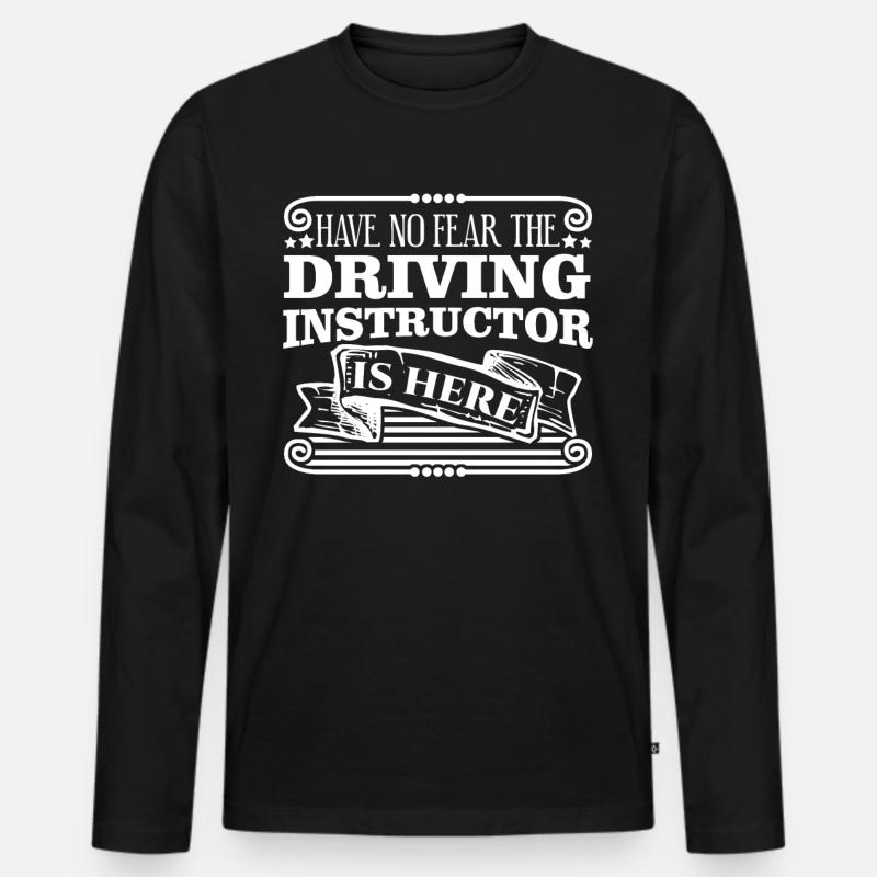 Driving Teacher Driving Instructor - Männer Premium Bio Langarmshirt - Schwarz