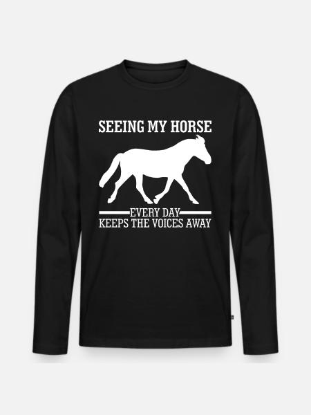 Équitation Equitation - T-shirt manches longues Premium bio Homme - noir