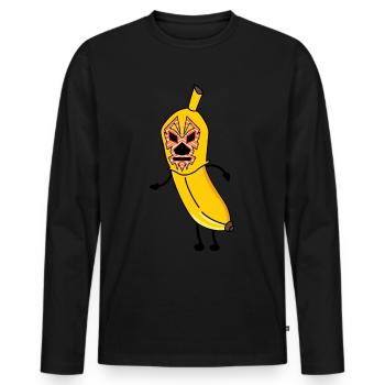 Lucha Libre Banane Luchador Lutte - T-shirt manches longues Premium bio Homme - noir - Devant - Nico (187cm)