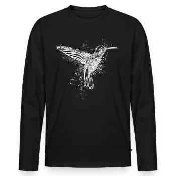 Hummingbird Hummingbirds - Men's Premium Organic Long Sleeve Shirt - black - Front - Nico (187cm)