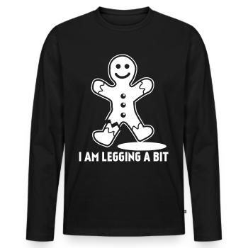 Admin Gamer Lag Gingerbread Man - Men's Premium Organic Long Sleeve Shirt - black - Front - Nico (187cm)