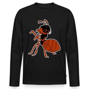 Goth Ant Gothique Occulte Grunge - T-shirt manches longues Premium bio Homme - noir - Devant - Nico (187cm)