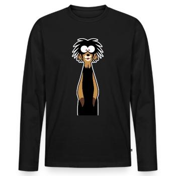 Goth Merkat Gothique - T-shirt manches longues Premium bio Homme - noir - Devant - Nico (187cm)