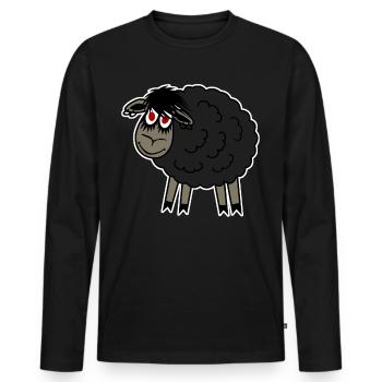 Goth Mouton Gothique - T-shirt manches longues Premium bio Homme - noir - Devant - Nico (187cm)