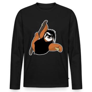 Goth Paresseux Gothique - T-shirt manches longues Premium bio Homme - noir - Devant - Nico (187cm)