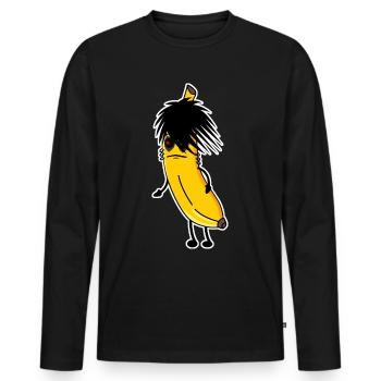 Goth Banane Gothique Occulte Grunge - T-shirt manches longues Premium bio Homme - noir - Devant - Nico (187cm)