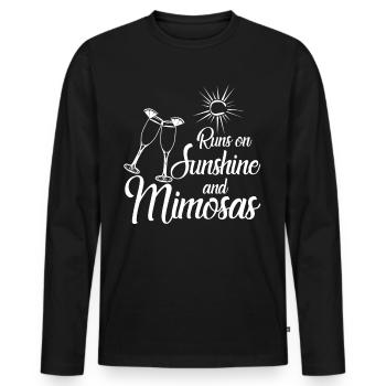 Mimosa Brunch Mimosas - Men's Premium Organic Long Sleeve Shirt - black - Front - Nico (187cm)